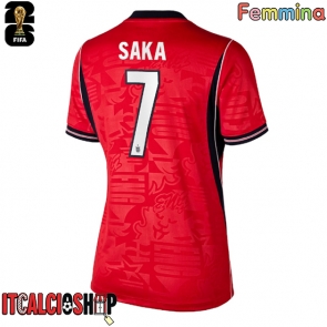 Inghilterra Bukayo Saka #7 Seconda Maglia Femmina Mondiali 2026 Manica Corta